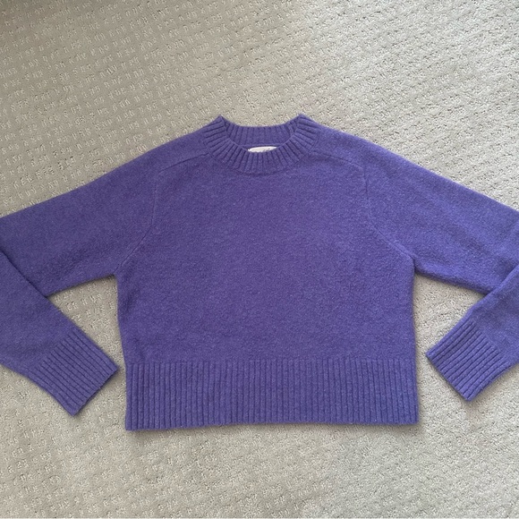 Universal Threads Purple Pull Over Cropped Sweater - Picture 3 of 6